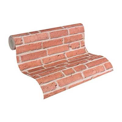 Immagine di A.S. Création Carta da parati Mattoni Elements tessuto non 10.05 m x 0.53 Rosso Beige Prodotto in Germania 942831 94283 1