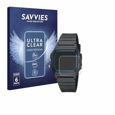 Immagine di savvies (6 Pezzi Pellicola Protettiva per Casio F 105W 1AWYEF Protezione Schermo Trasparente