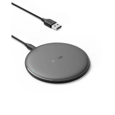Immagine di Caricatore wireless Anker PowerWave Pad, Qi da 7.5 W per iPhone SE 2020/11/11 Pro/11 Pro Max/AirPods, ricarica rapida 10 Galaxy S20/S10/S9/Note 10/Note 9 (senza adatt. CA), nero