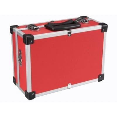 Immagine di Perel 138960 Cassetta degli attrezzi in alluminio, 330 mm x 230 150 mm, colore: Rosso