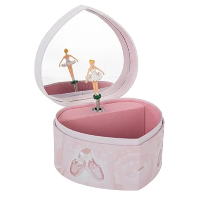 Immagine di Trousselier 6230974 Carillon Musicale a Forma di Cuore, luminescente, per Bambini, Colore: Rosa, Ballerina, TROUS30974
