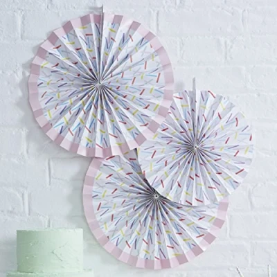 Immagine di Ginger Ray Sprinkles Girandola di carta da appendere per matrimoni, feste, confezione 3, 1 cubici_centimetri, multicolore