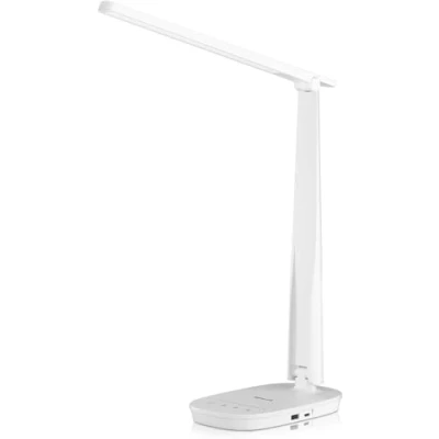 Immagine di Honeywell lampada da scrivania con porta di ricarica USB Sunturalux™ H2 dimmerabile Eye Caring LED tavolo, pieghevole Porlampada tavoloada comodino per casa ufficio camera bianco
