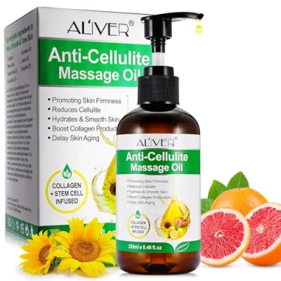 Immagine di Olio Anticellulite, 250ML Massaggio Anticellulite Forte Drenante Dimagrante e Rassodante Naturali Per Una Pelle Visibilmente più Liscia Morbida Donna Uomo