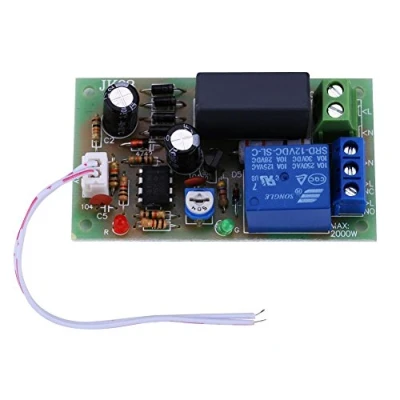 Immagine di Rele Temporizzatore, Akozon Modulo Relè Temporizzatore Timer 220V Trigger Interruttore di Spegnimento Ritardato Tempo Regolabile(1sec 5min)