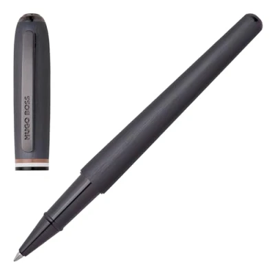 Immagine di Hugo Boss Contour Iconic HSH3415D Penna roller in ottone e alluminio, lunghezza: 13,6 cm, colore: Nero