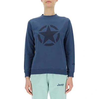 Immagine di JEEP O102753 Q032 J Felpa Girocollo Star Stampa Grande J23S Donna Canvas Blue/Deep Blu S