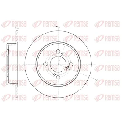 Immagine di REMSA Disco freno SUZUKI: SWIFT 4 Assale posteriore 259,2, 259mm 9mm pieno 61483.00 Dischi freno, dei freni