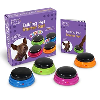 Immagine di Hunger for Words Set di Avviamento Talking Pet, Pulsanti registrabili per Cani, Cani parlanti, Insegna al Tuo Cane a Parlare