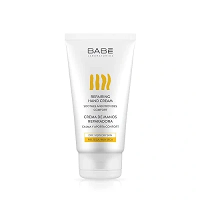Immagine di Laboratorios Babé Crema mani e unghie riparatrice 50 ml, rigenerante, nutriente, idratante, protezione del freddo, assorbimento istantaneo, riparazione immediata, screpolate