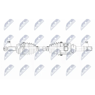 Immagine di NTY NPW CH 064 Albero motore / Semiasse Assale anteriore Dx 960 JEEP: Compass, DODGE: Caliber