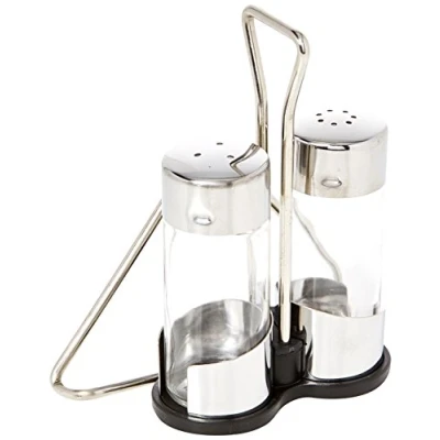 Immagine di Tescoma 650330 Club Set Sale e Pepe con Portatovaglioli Stand, Vetro, Trasparente, 1 Pezzo