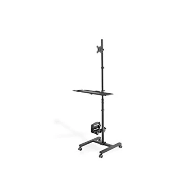 Immagine di Digitus DA 90374 1 parte Carrello per monitor 43,2 cm (17) 81,3 (32) Regolabile in altezza, Ripiano Tastiera, Inclinabile, Rotante, Girevole