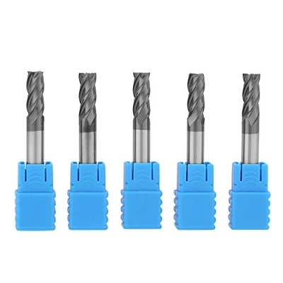 Immagine di 5pcs carburo di tungsteno fresatrice 4 flauto fine fresa CNC frese rotative Set 6mm diametro x 50mm Lunghezza