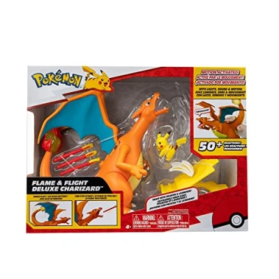 Immagine di Bizak Pokemon Deluxe Charizard Elettronico Vs Pikachu, Set con più di 30 luci, Suoni e reazioni Movimento unici nel suo modo Volare (63223731)