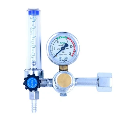 Immagine di Regolatore di Argon Riduttore Gas, Mig Mini Bottiglia Gas con Gauge, Manometro Saldatura, CO2 Tig Flow Meter Pressione