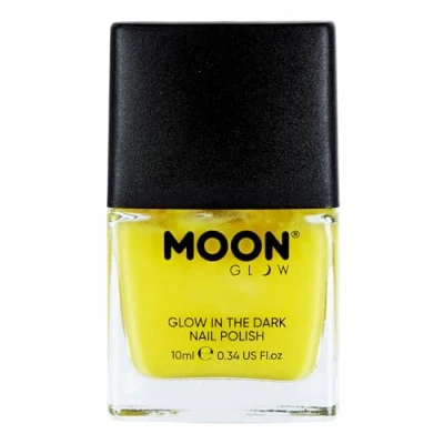 Immagine di Moon Glow Smalto fosforescente fosforescente, Giallo, 10 ml (confezione da 1)