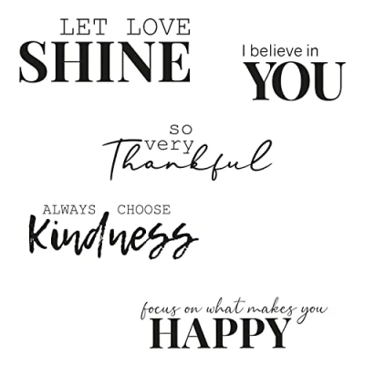 Immagine di Sizzix Timbri Trasparenti 5PK Sentiments Pete Hughes 665412 Capitolo 3 2022, Sentimenti a Sunnyside #10, One Size