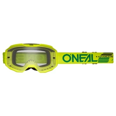 Immagine di O&#039;NEAL Gafa Bicicleta y Motocross MX MTB DH FR Lente resistente agli attacchi, 100% protezione UV B 10 Solid V.24 Unisex Amarillo fluorescente Una talla