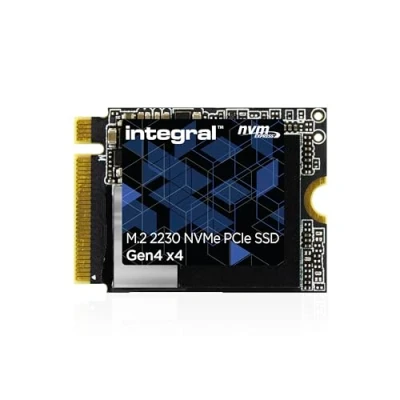 Immagine di Integral SSD M.2 NVMe 2230 PCIe Gen4 x4 da 2 TB velocità di lettura fino a 5000 MB/s, scrittura 3200 MB/s Unità stato solido interna. Valve Steam Deck, Microsoft Surface Pro,