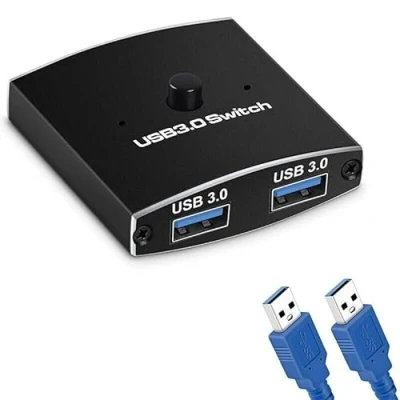 Immagine di Xingdianfu Selettore Switch USB 3.0 KVM da 5 Gbps Splitter 2 in 1 uscita Zwe V7J5 per computer condivisi tastiera mouse stampanti con cavi
