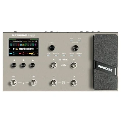 Immagine di SONICAKE Multieffetto con pedale d&#039;espressione Modellazione di amplificatori per chitarra e basso Simulazione cabine IR Loop FX Interfaccia audio MIDI Stereo OTG USB Matribox II Pro