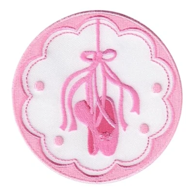 Immagine di PatchMommy Toppa Termoadesiva Scarpe da Balletto Ballo Ballerina Patch Ricamate per Ferro Stiro o Cucire Toppe Adesive Vestiti, Applicazioni Tessuti Bambini