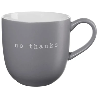 Immagine di ASA Selection Henkelbecher No Thanks, New Bone China, Grau opaco 350 ml, 17066277