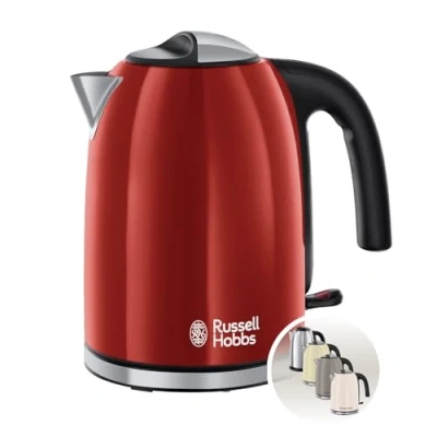 Immagine di Russell Hobbs Bollitore Elettrico 1,7 L, 2400 W Acciaio Inox Color Rosso; Funzione di Ebollizione Rapida; Filtro Anticalcare Rimovibile, Beccuccio, Indicatore Livello Acqua, Colorplus 20412 70
