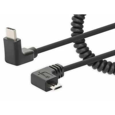 Immagine di Manhattan Cavo a spirale USB C Micro USB, 1 m, nero