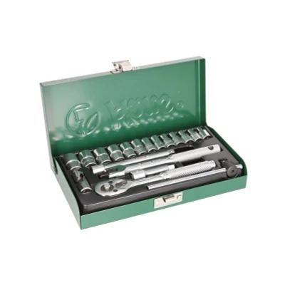 Immagine di HANS 2619M Set bussole 19 Esagonale 1/4 con funzionalità cricco Quadrato