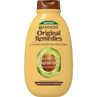 Immagine di Garnier Original Remedies Aceite De Aguacate Y Manteca Karité Champú Para Pelo Rebelde Encrespado 300 Ml
