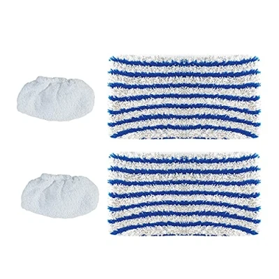 Immagine di Polti Vaporetto PAEU0357 Kit 2 Panni e Cuffie in Spugna Compatibili con 3 Clean