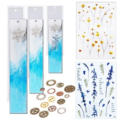Immagine di N\A Woohome 6 Pz Segnalibri Stampi Resina in Silicone, per Resin e Fiori Secchi, Accessori Attrezzi La Lettura di Libri Fai da Te