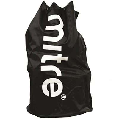 Immagine di Mitre Borsa da Calcio Resistente, con Cinghie Regolabili, Colore Nero, per 20 palloni