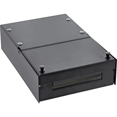 Immagine di InLine 76202X Scatola di collegamento a parete per 4 porte Keystone RJ45 femmina, in metallo, colore: Nero