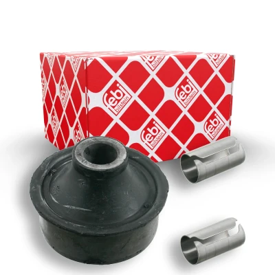 Immagine di FEBI BILSTEIN 28101 Silent Block con manicotti montaggio Assale anteriore Sx, inferiore, posteriore, Dx Gomma OPEL: Astra G Caravan