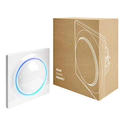 Immagine di FIBARO FGWDSEU 221 Walli Switch Interruttore Z Wave Plus a Relè da Incasso, Grilletto on off Wireless