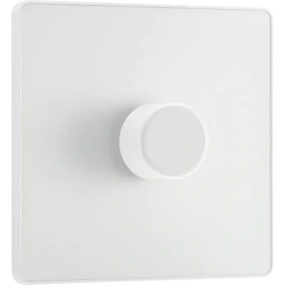Immagine di BG Electrical Evolve Interruttore dimmer singolo, 2 vie, 200 W, bianco perlato