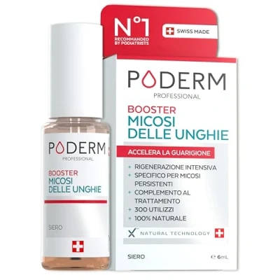 Immagine di PODERM micosi UNGHIA PIEDE COMPLEMENT BOOSTER trattamento unghie piedi Dimezza durata Non utilizzare solo Prodotto in Svizzera