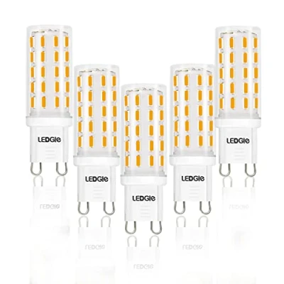 Immagine di LEDGLE G9 LED Lampadine 6W, 54 SMD4014, Non Dimmerabile, Angolo di Fascio 360 420 Lumen Pari ad Alogene da 60W per l&#039;illuminazione Lnterna 2800K Bianco Caldo, Confezione 5