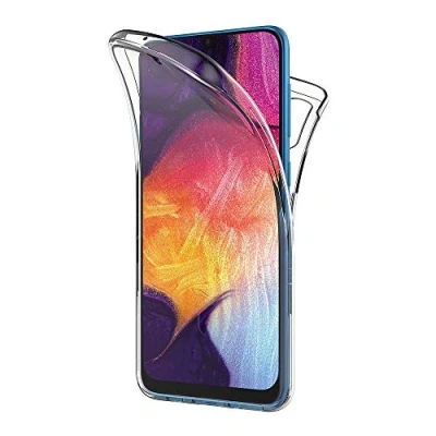 Immagine di AICEK Cover Samsung Galaxy A50, 360Full Body A50 Silicone Case Molle di TPU Trasparente Sottile Custodia per (6.4 Pollici)