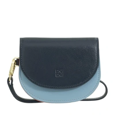 Immagine di DUDU Portafoglio da Polso Donna in Pelle, Piccolo Colorato Portamonete Banconote Tessere con Laccetto Navy