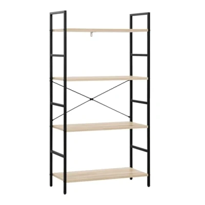 Immagine di WOLTU Libreria Scaffale in Metallo Legno 4 Ripiani Scaffalatura Fioriera Porta Piante RGB9346hei