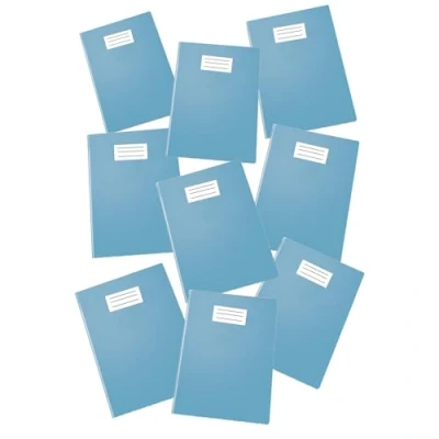 Immagine di Pigna, Coprimaxi Colorato Glossy in PVC, proteggi quaderno laccato lucido, copriquaderni, Formato A4, 230 Micron, con alette e tasca Salva Angoli, Colore Azzurro, 25 pezzi