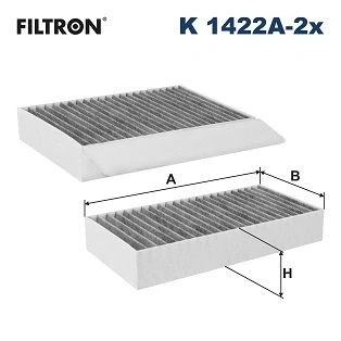 Immagine di FILTRON K 1422A 2x Filtro abitacolo al carbone attivo 254 155 40 MERCEDES BENZ: Classe ML, GLE SUV, Coupe