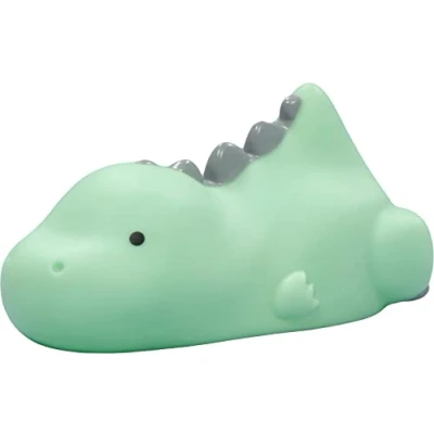 Immagine di Reer Lumilu Lazy Friends Dino Luce notturna a forma di dinosauro, ideale come regalo compleanno per ragazzi e ragazze, 52223, verde