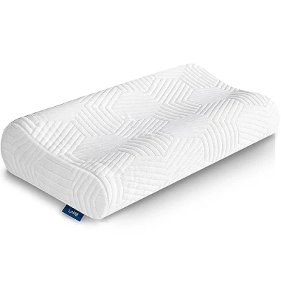 Immagine di LAMB Cuscino Cervicale Per Dormire, Memory Foam, Antirussamento e Traspirante, Federa Anallergica Supporto Ergonomico con Altezza Regolabile Onde Doppie Dormi come una brezza