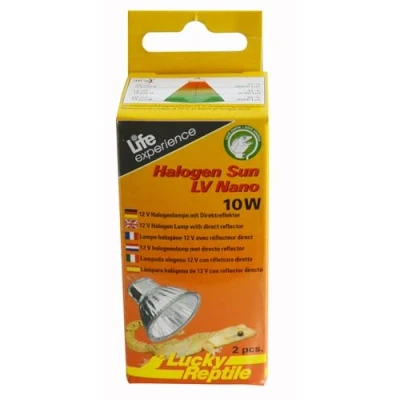 Immagine di Lucky Reptile Halogen Sun LV Nano Radiatore termico lampada a luce solare 10W presa GU4 speciale forma del riflettore con buona resa di e calore Illuminazione rettili