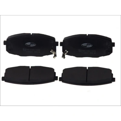 Immagine di DELPHI LP1819 Kit pastiglie freno con segnalatore acustico usura lamierino anticigolío senza accessori HYUNDAI: Kona SUV, i30 I Hatchback